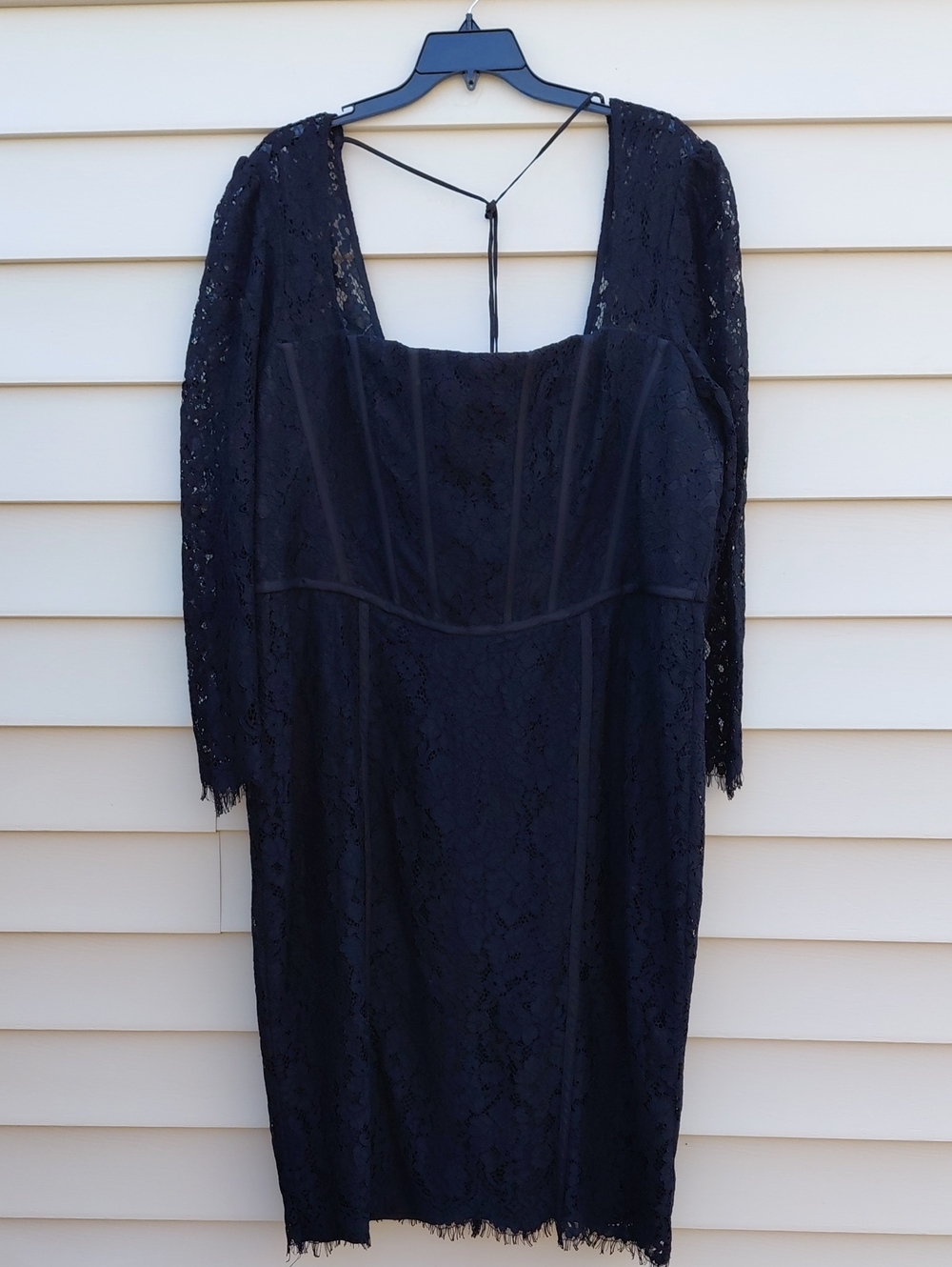 CITY CHIC Women's Black Valentine  Corset Lace Midi Dress Size 24 / XXL